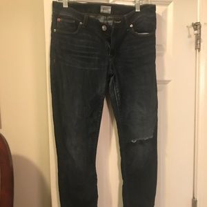 Hudson skinny ripped jeans